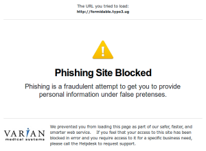 Formidable Webseite von OpenDNS blockiert.