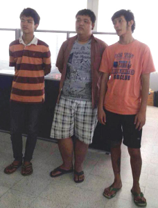 Die drei Festgenommenen